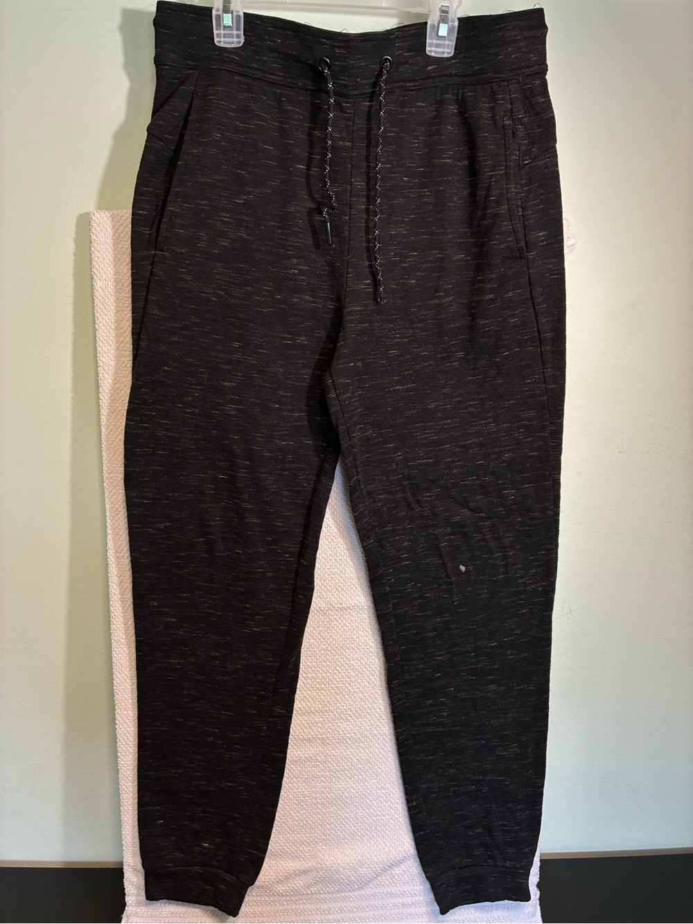 Men's Black Heather Drawstring Joggers - Casual Everyday Sweatpants